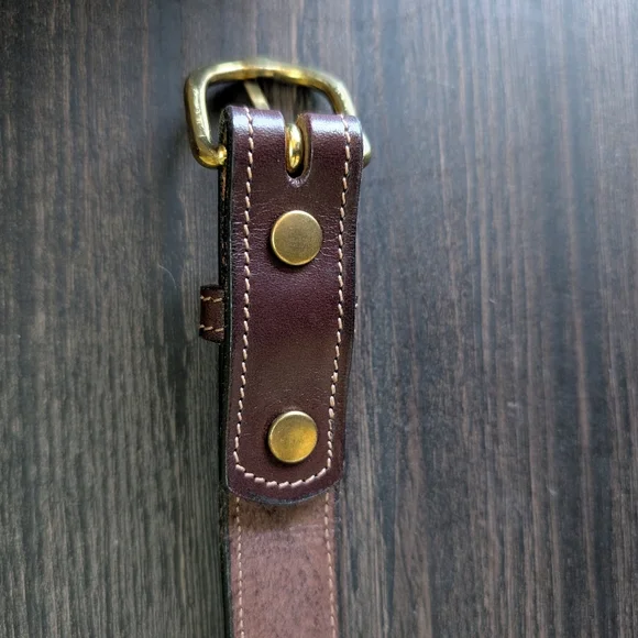 Tory English Bridle Leather Brown Equestrian English Show Belt Sz 32 - Picture 6 of 6